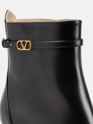 Leder ankle boots Valentino Garavani schwarz