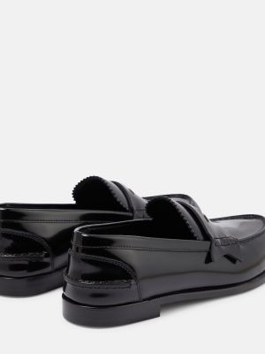 Pantofi loafer din piele de lac Christian Louboutin negru