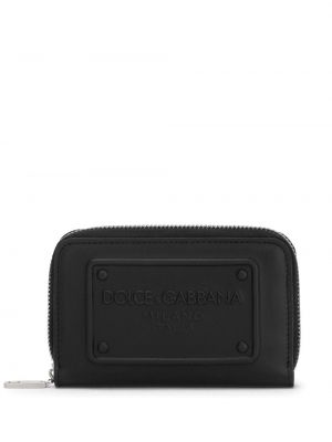 Iš natūralios odos piniginė Dolce & Gabbana juoda