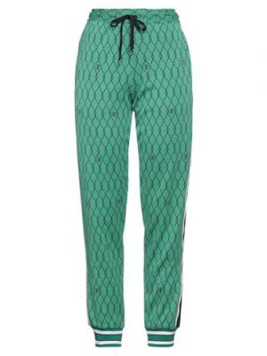 Pantaloni di cotone in viscosa John Richmond verde
