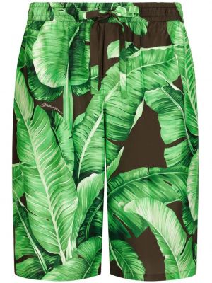 Bermuda kratke hlače s printom Dolce & Gabbana zelena