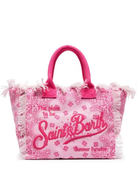 Strandtasche mit print Mc2 Saint Barth pink
