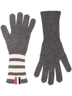 Rękawiczki z kaszmiru Thom Browne szare