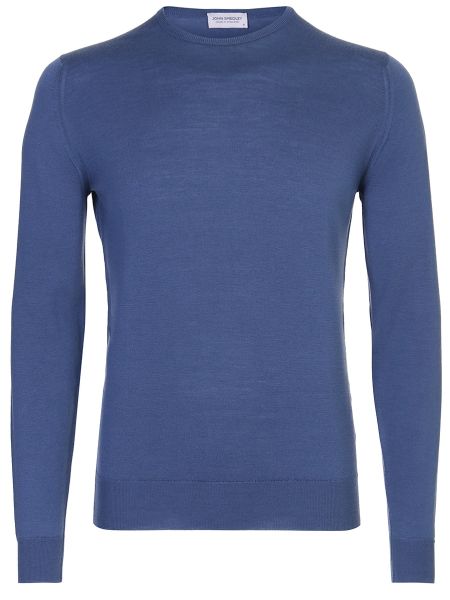 Голубой шерстяной свитер John Smedley