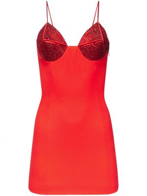 Αμάνικο φόρεμα με πετραδάκια Area κόκκινο