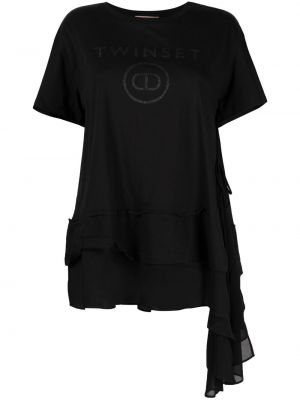 T-shirt z printem Twin Set, сzarny