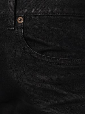 Jeansy skinny z wysoką talią slim fit Saint Laurent czarne