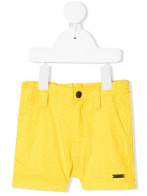 Pantaloncini con stampa Boss Kidswear giallo