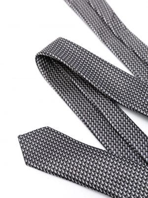 Cravate en soie à imprimé Tom Ford gris