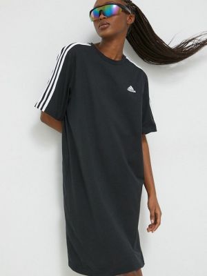 Хлопковое платье Adidas черное