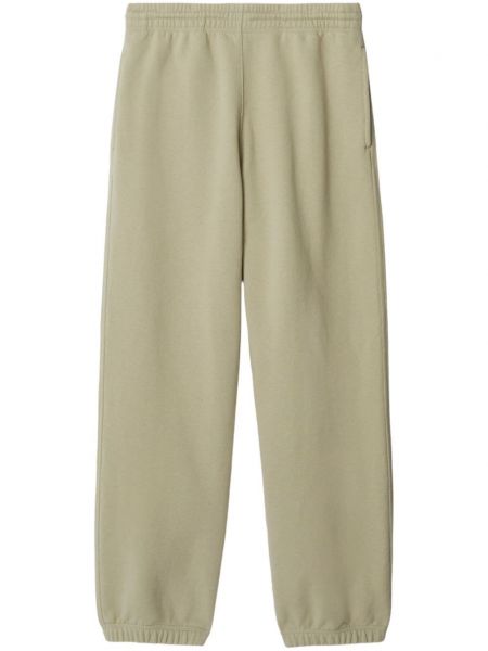 Pantalon en coton avec applique Burberry beige
