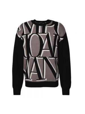 Sweter z okrągłym dekoltem Armani czarny