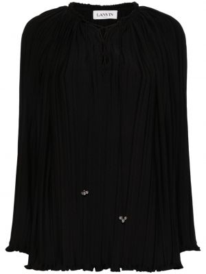 Плисирана блуза Lanvin черно