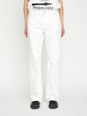 Puuvillased madala vöökohaga sirged teksapüksid Gauchere valge
