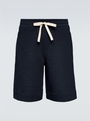 Pantalones cortos deportivos de algodón Jil Sander azul