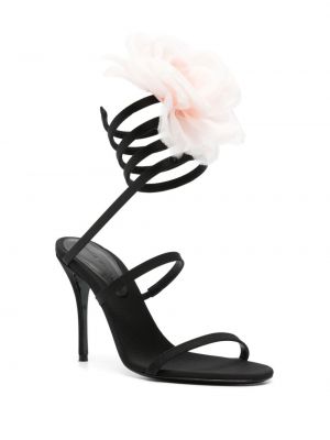 Sandales à fleurs Magda Butrym noir