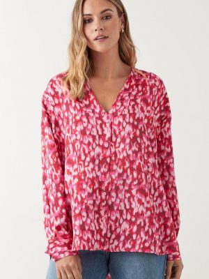 Рубашка с принтом с абстрактным узором Dorothy Perkins розовая
