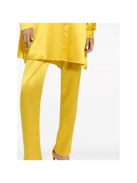 Proste spodnie Dolce And Gabbana żółte