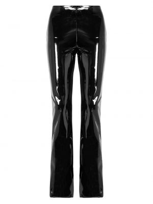 Лакированные расклешенные брюки из искусственной кожи Commando черный