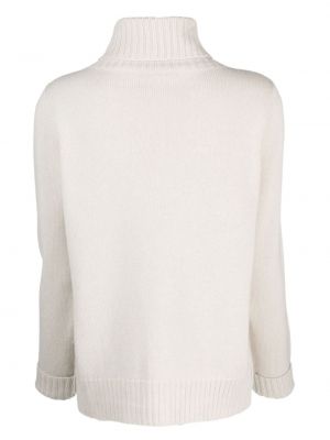 Vlněný svetr s výšivkou D.exterior bílý
