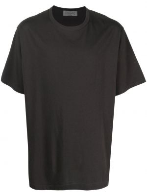 T-shirt con scollo tondo Yohji Yamamoto grigio
