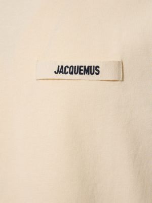 Camiseta de algodón Jacquemus beige