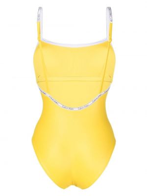 Raštuotas maudymosi kostiumėlis Calvin Klein geltona