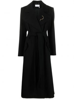 Vlnený kabát Chloé čierna