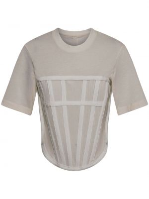 Bavlněné tričko Dion Lee šedé