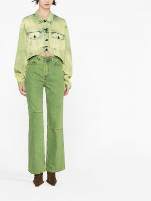 Jeansjacke mit print 3x1 grün