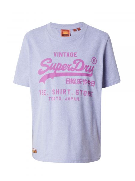 Majica s melange uzorkom Superdry ljubičasta