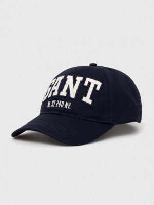 Хлопковая кепка Gant синяя