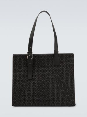 Shopper kabelka s přezkou Loewe černá