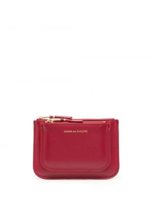 Kožená peňaženka s vreckami Comme Des Garçons Wallet červená