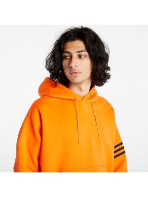 Φούτερ με κουκούλα Adidas Originals πορτοκαλί