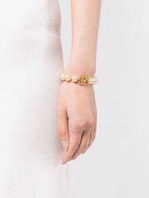 Náramek s perlami Chanel Pre-owned zlatý
