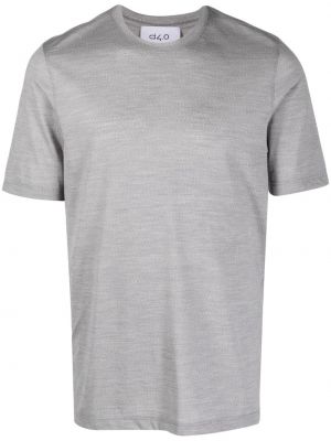 T-shirt en laine avec manches courtes D4.0 gris
