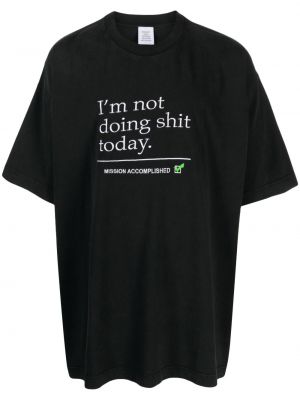 T-shirt con stampa Vetements nero