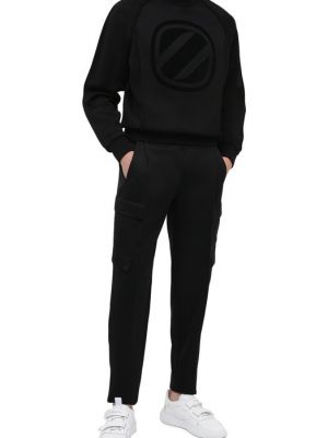 Шерстяные брюки карго Zegna Couture черные