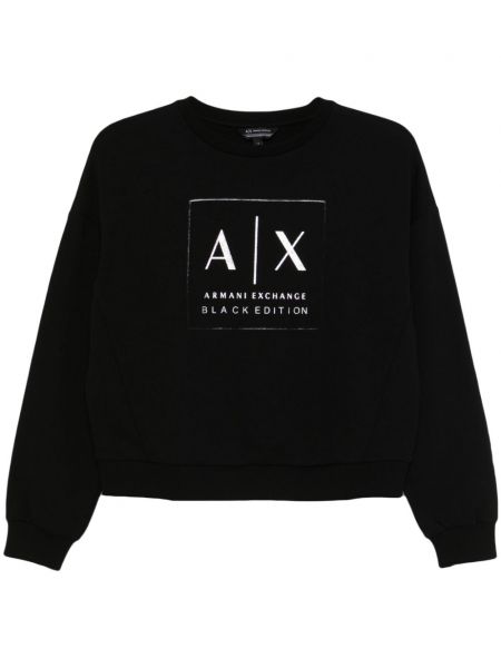 Printti crewneck collegepaita Armani Exchange musta