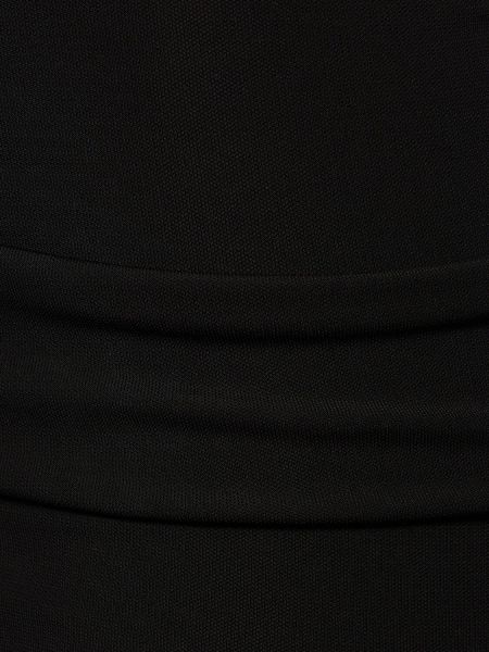 Drapovaný midi sukňa Christopher Esber čierna