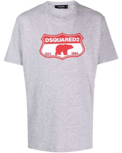 Camiseta con estampado Dsquared2 gris