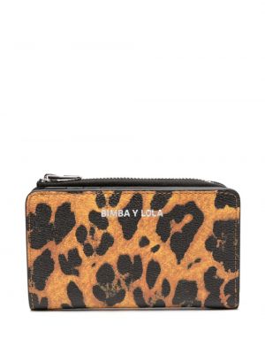 Kožená peňaženka s potlačou s leopardím vzorom Bimba Y Lola