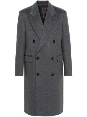 Vlnený kabát Lardini sivá
