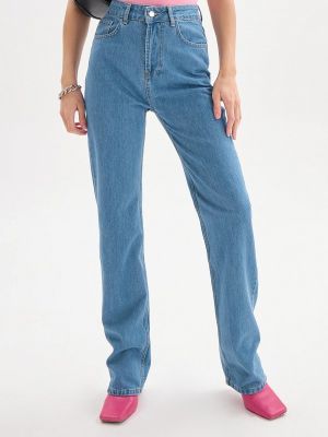 Прямые джинсы топ-топ синие