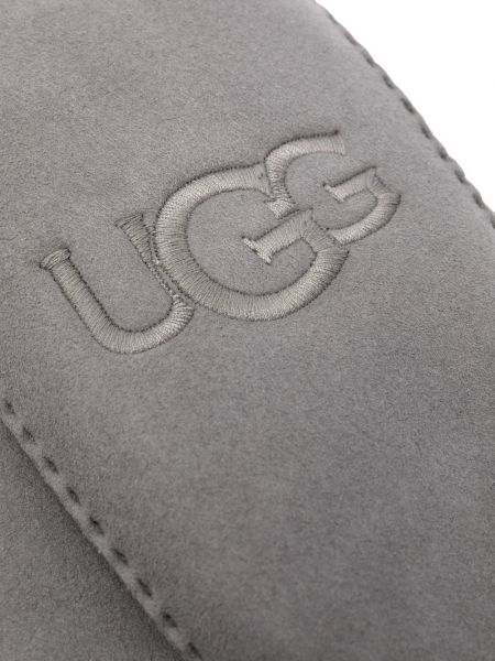 Leder handschuh mit stickerei Ugg grau