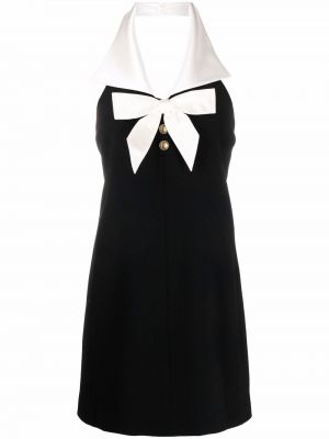 Mini šaty s mašlí Saint Laurent černé