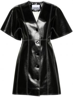 Φόρεμα με στενή εφαρμογή Ganni μαύρο