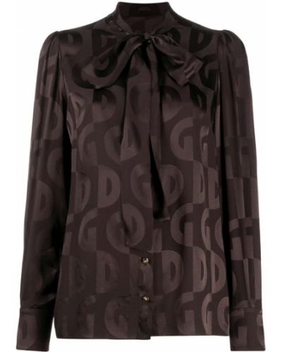 Blusa con lazo Dolce & Gabbana marrón