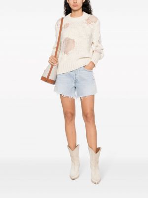 Chunky distressed pullover Chloé weiß